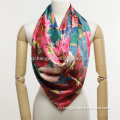Digital print silk scarf,lowest price,infinity scarf,floral printing